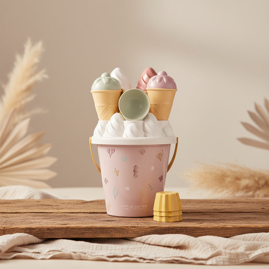 Ocean Dreams Pink Ice Cream Bucket Set | Little Dutch
