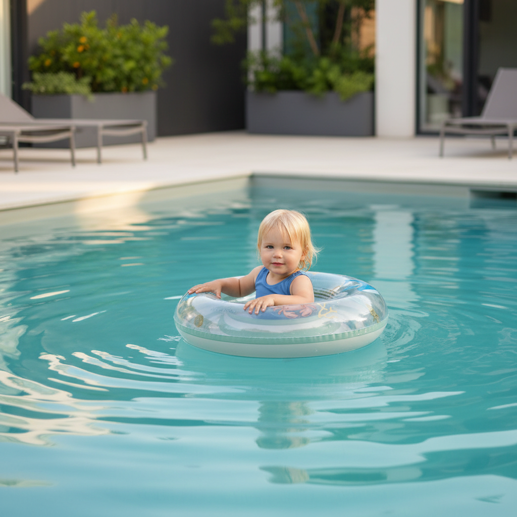 Bouée de natation pour enfants 50 cm verte – pour piscine et plage