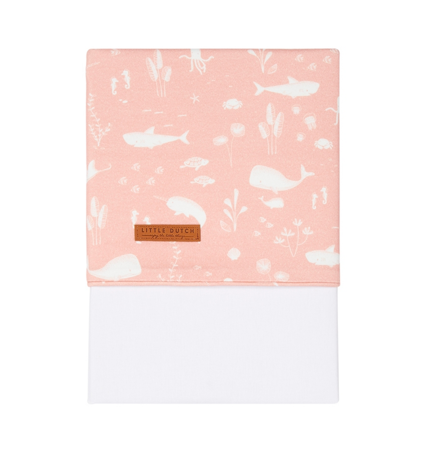 Drap de lit bébé rose océan | Little Dutch