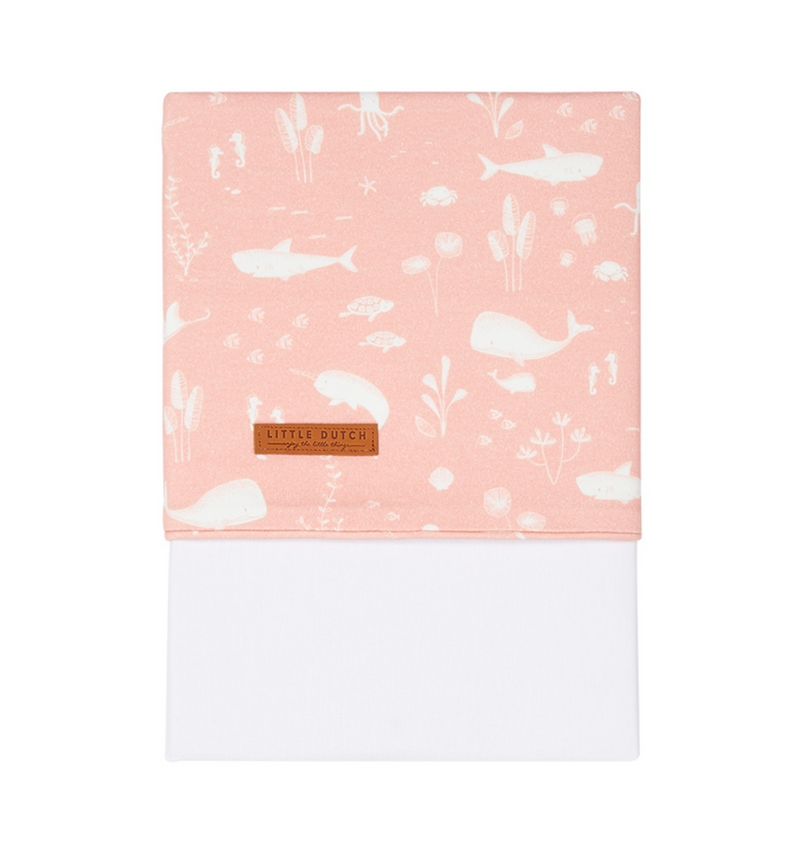 Crib sheet Ocean pink | Little Dutch