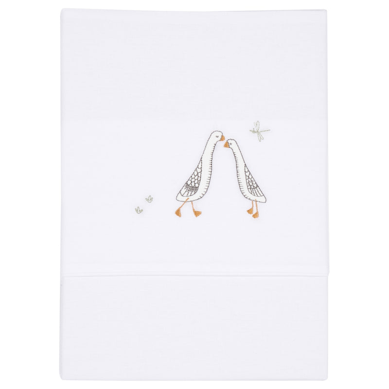 Little Goose embroidered cradle sheet | Little Dutch