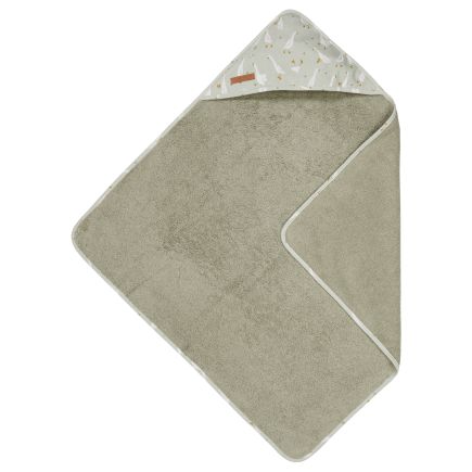 Hooded towel Little Goose Mint / Green | Little Dutch