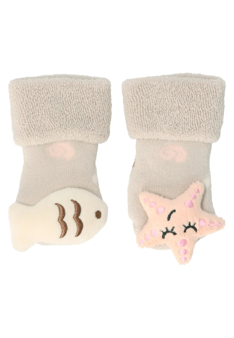 Chaussettes hochet pour bébé Maritime taille 16 | Sterntaler 