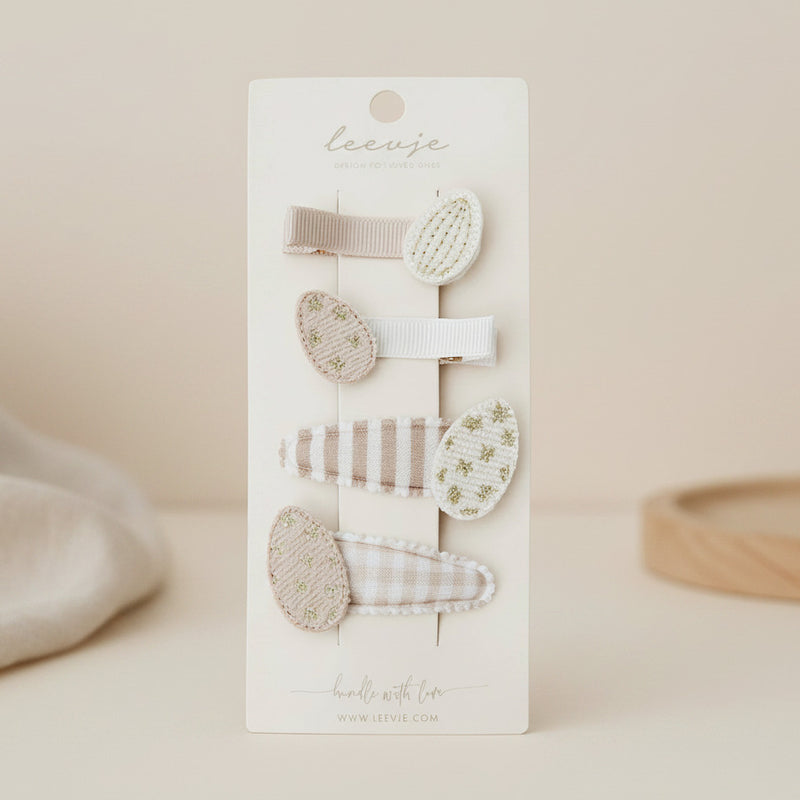 Barrettes à cheveux « œufs de Pâques » | Leevye