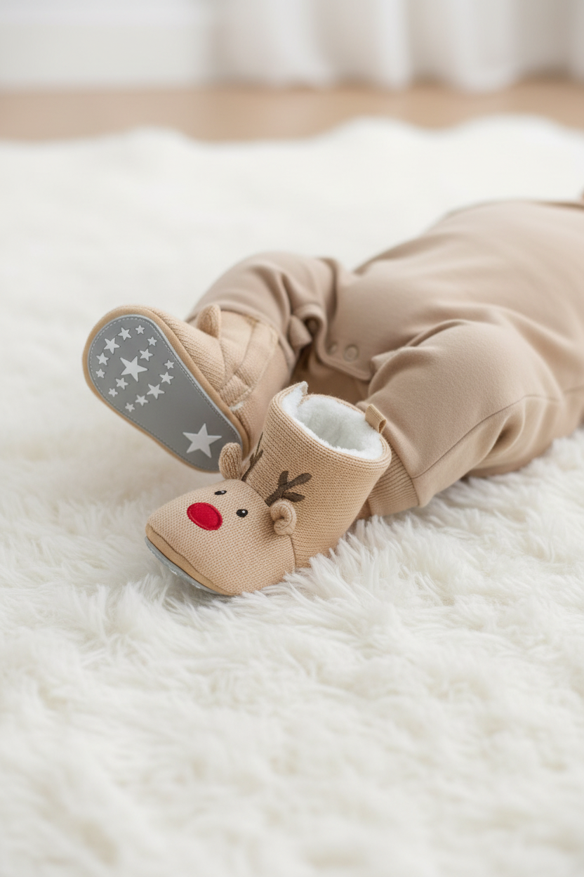 Bottines bébé renne taille 22, beige | Sterntaler