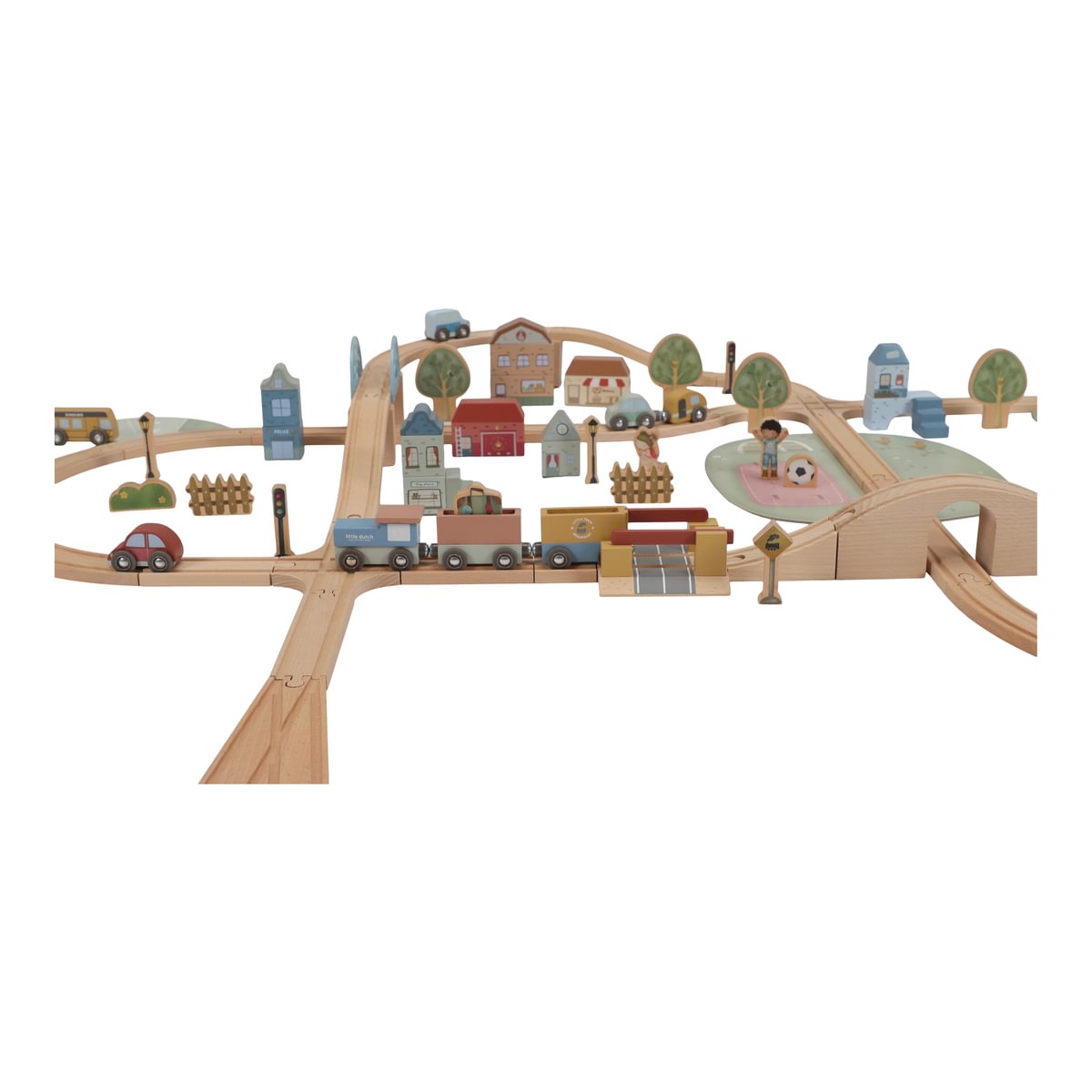 Large XL wooden train set – 113 pieces | Schmatzepuffer