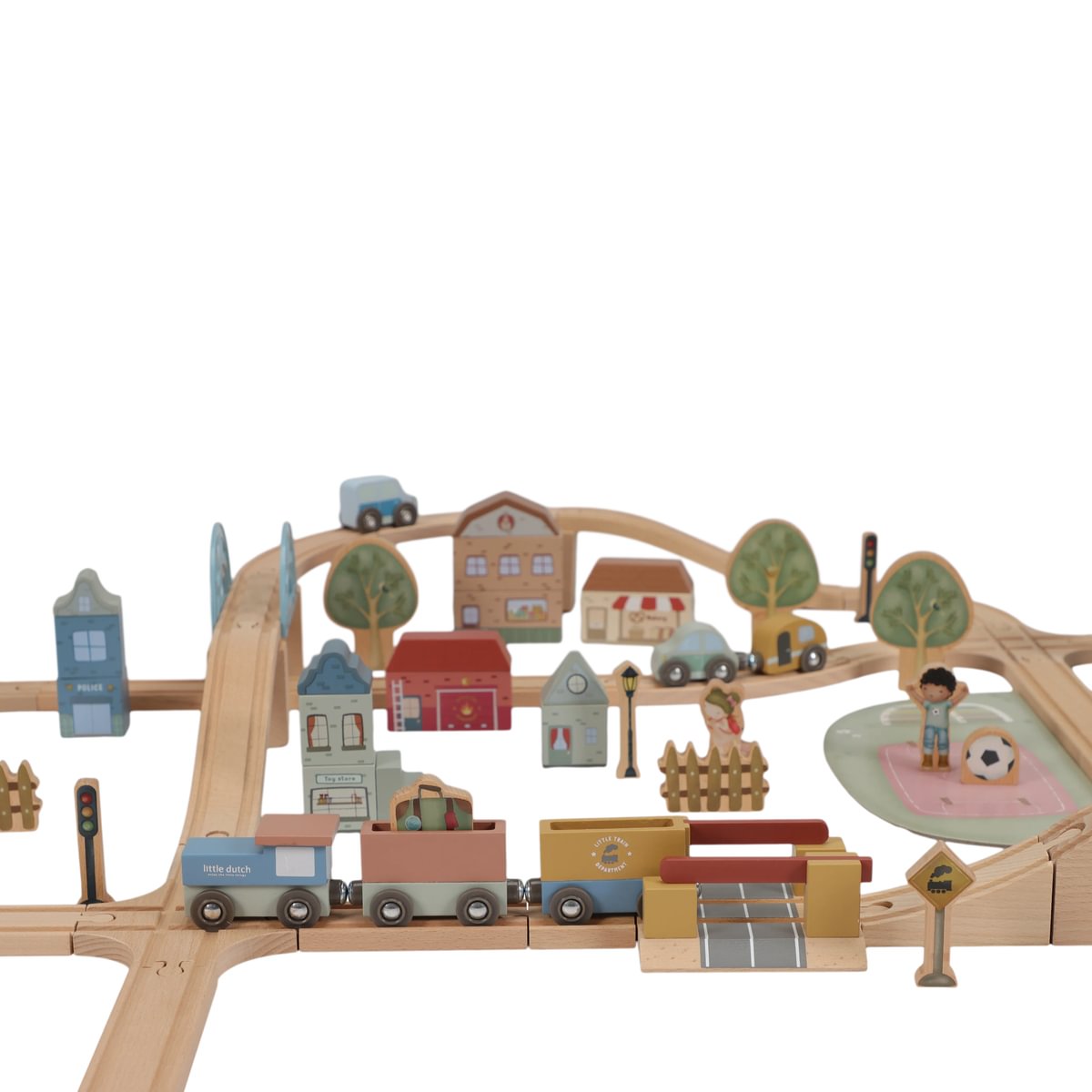 Large XL wooden train set – 113 pieces | Schmatzepuffer