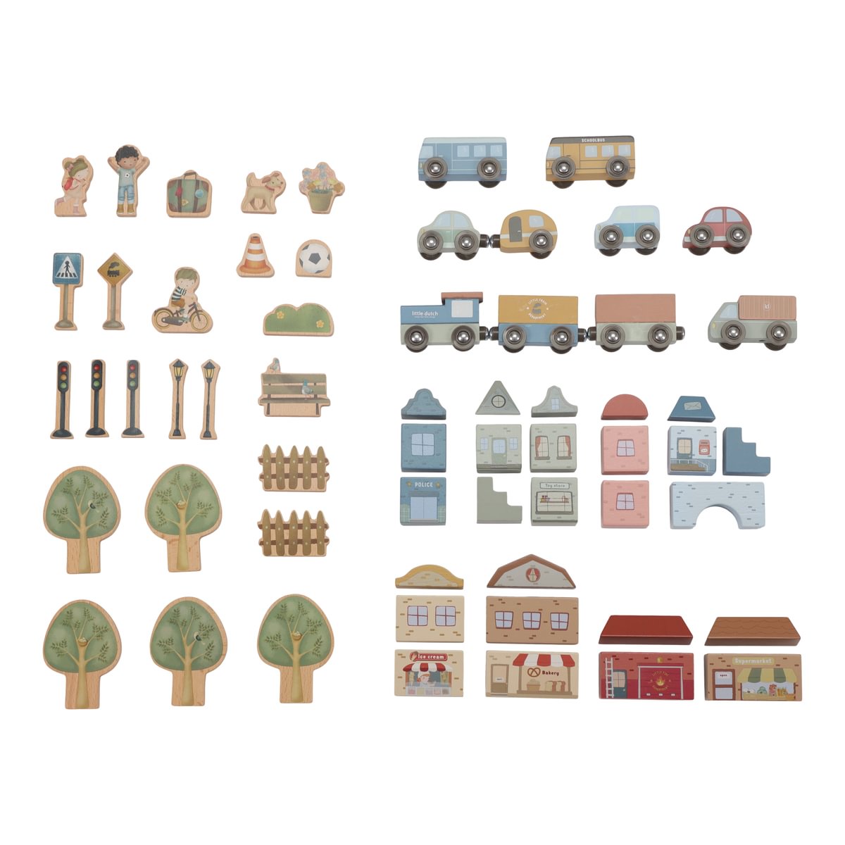Large XL wooden train set – 113 pieces | Schmatzepuffer