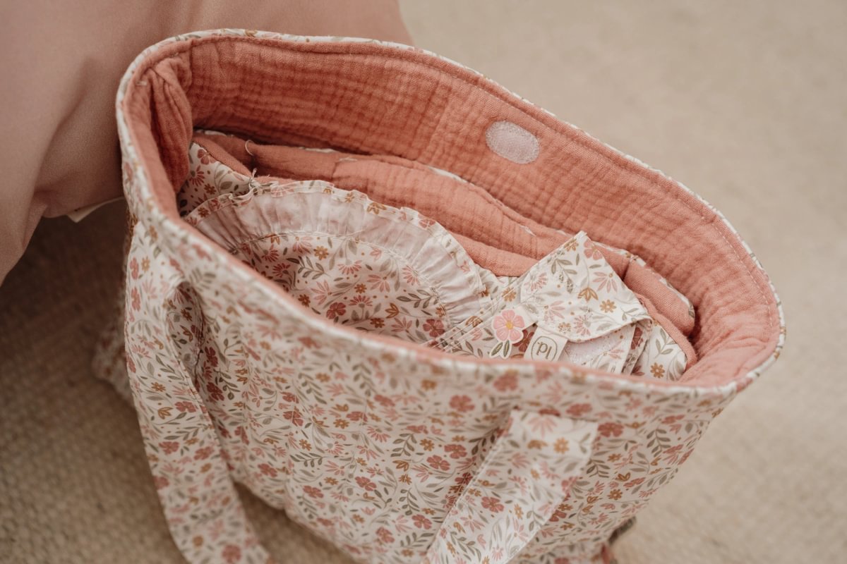 Doll Changing Bag Soft Flowers