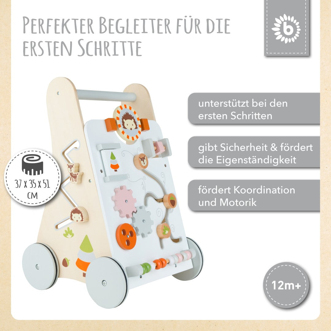 Wooden Walker with Forest Animals | bieco