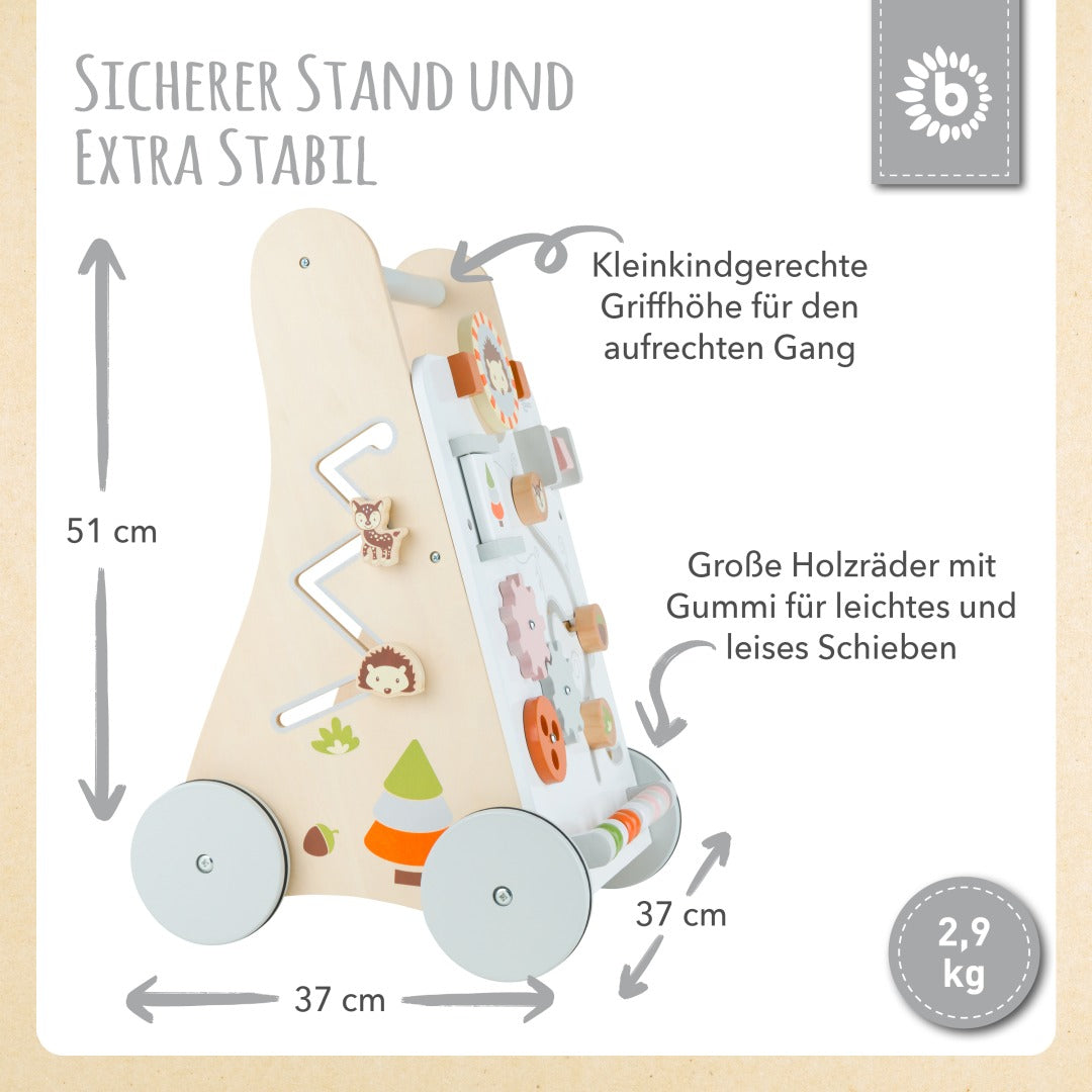 Wooden Walker with Forest Animals | bieco