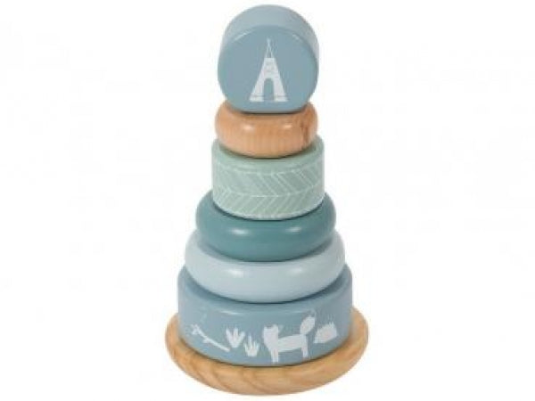 Personalized Stacking Tower Adventure Blue - Christening Gift | Schmatzepuffer