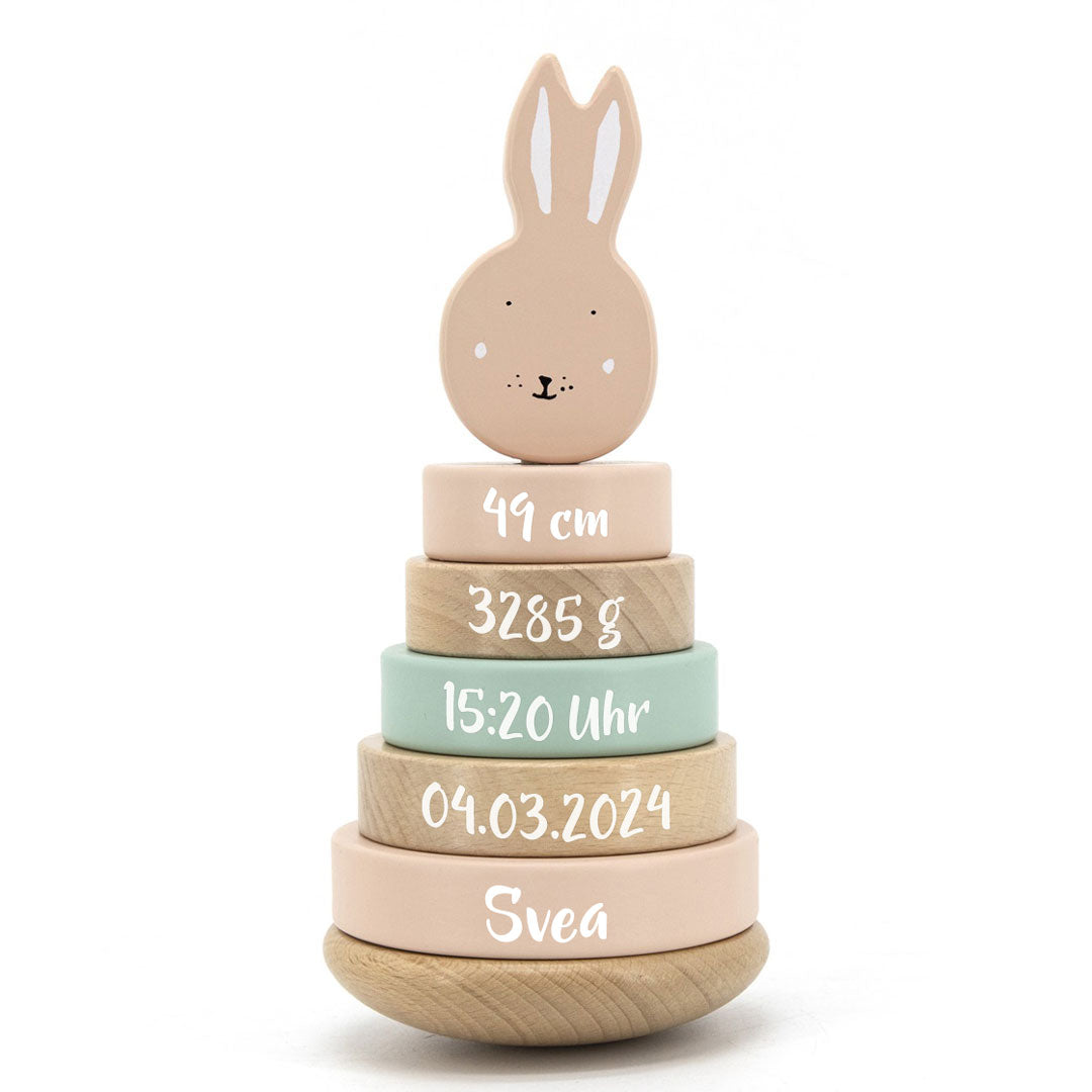 Empileur Madame Lapin en bois - Pour la naissance | Trixie