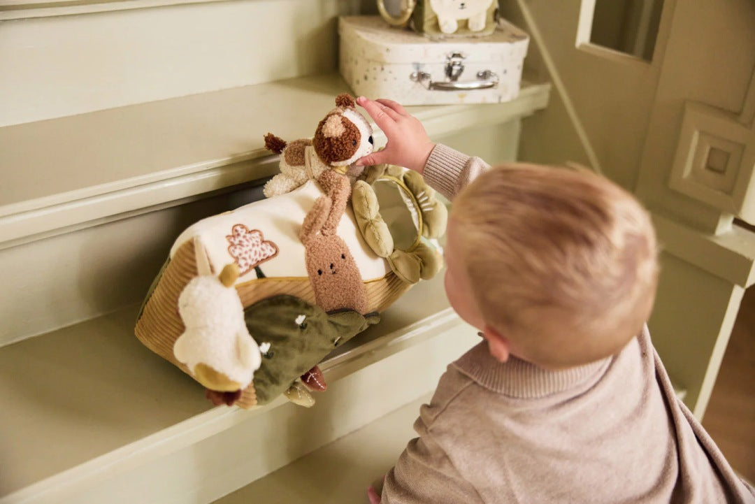 Motorik Kissen Aktivitätsdreieck für Babys – Entdecken, Greifen & Fördern