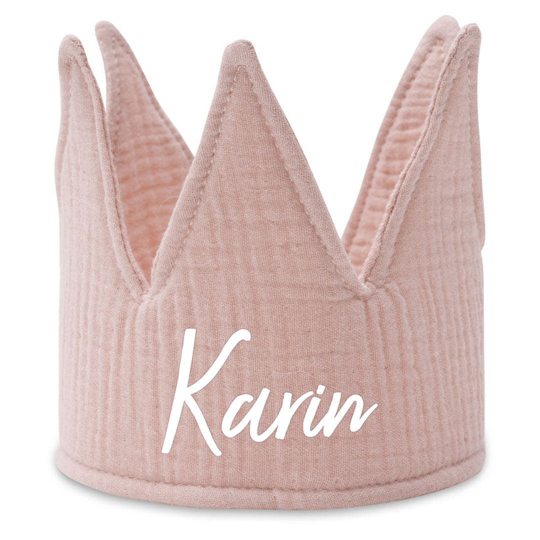 Pink cotton birthday crown for 1st-5th birthdays | Jollein
