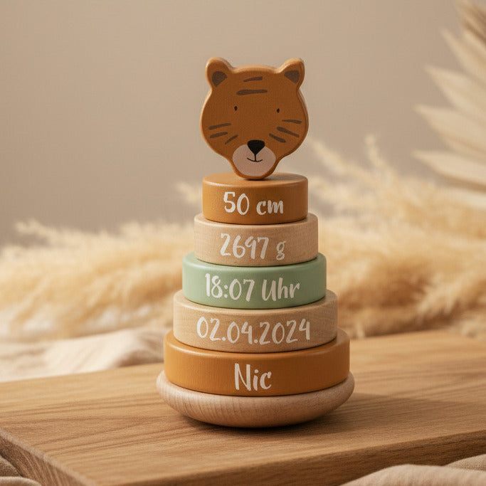 Wooden Stacking Tower - Mr. Tiger - For Birth | Trixie