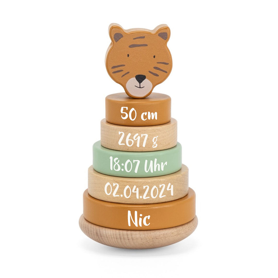 Wooden Stacking Tower - Mr. Tiger - For Birth | Trixie