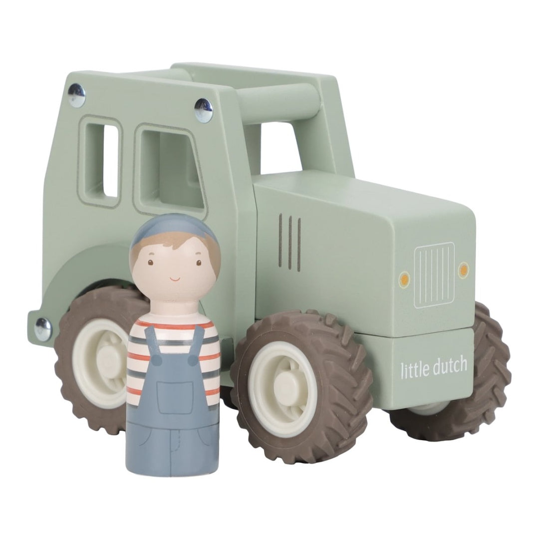 Tracteur en bois personnalisé – Tracteur jouet en bois avec nom | Schmatzepuffer