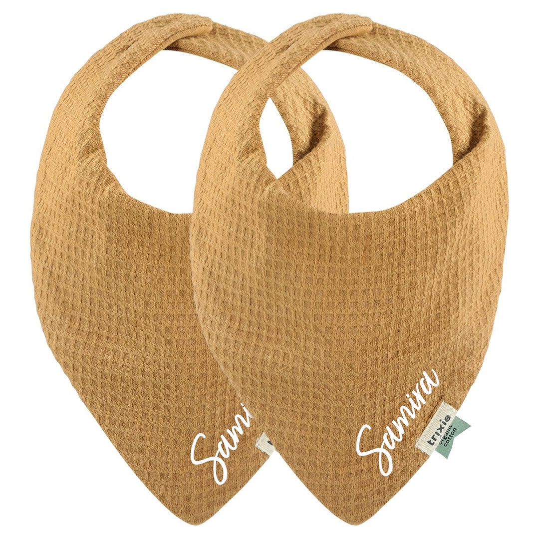 Bandana bib 2-pack mix - Cocoon Caramel | Trixie
