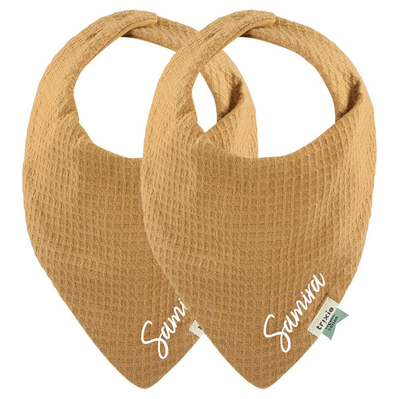 Bandana bib 2-pack mix - Cocoon Caramel | Trixie