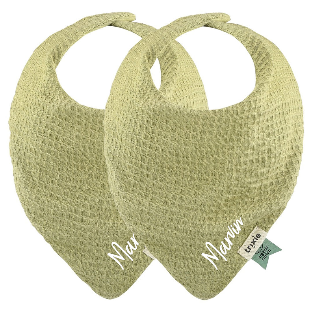 Bandana bib 2-pack mix - Cocoon Lemongrass | Trixie