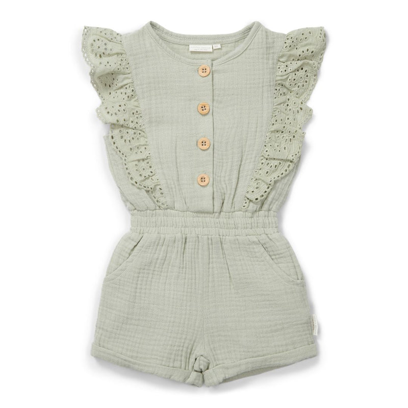 Jumpsuit ärmellos Grass Green | Little Dutch