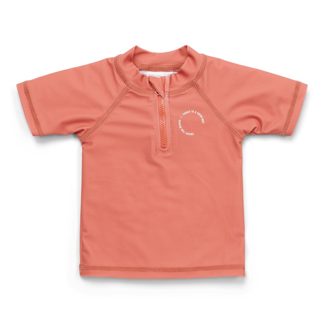 Short-sleeved Bathing T-shirt Coral – UV Shirt for Children