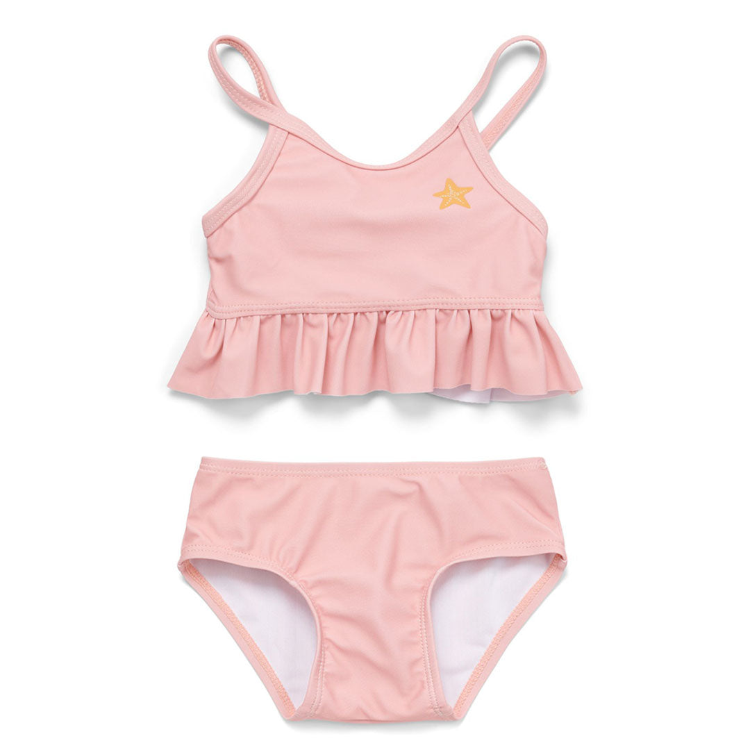 Bikini Ruffles Starfish Pink - Kids Bikini for Beach & Pool