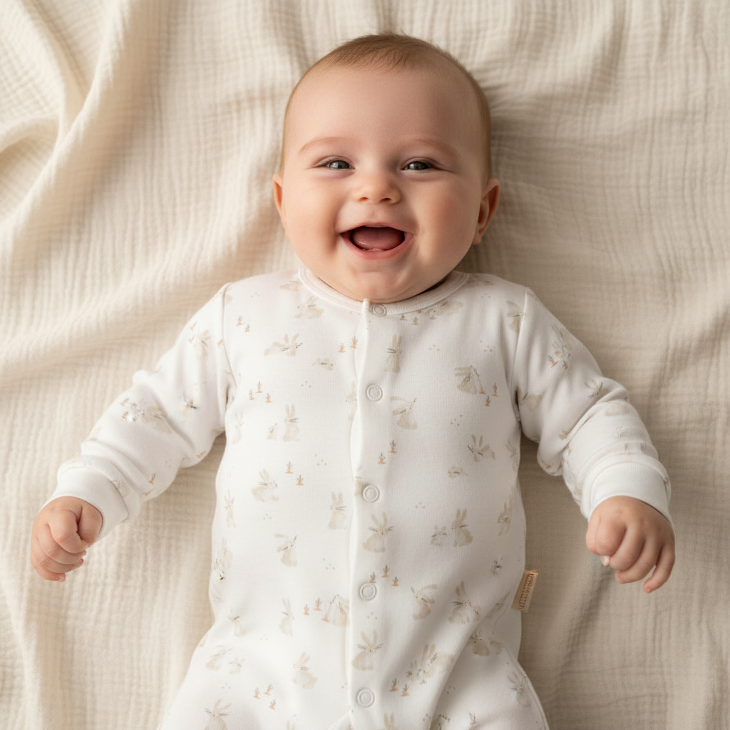Baby Bunny Romper for Newborns, Size 44