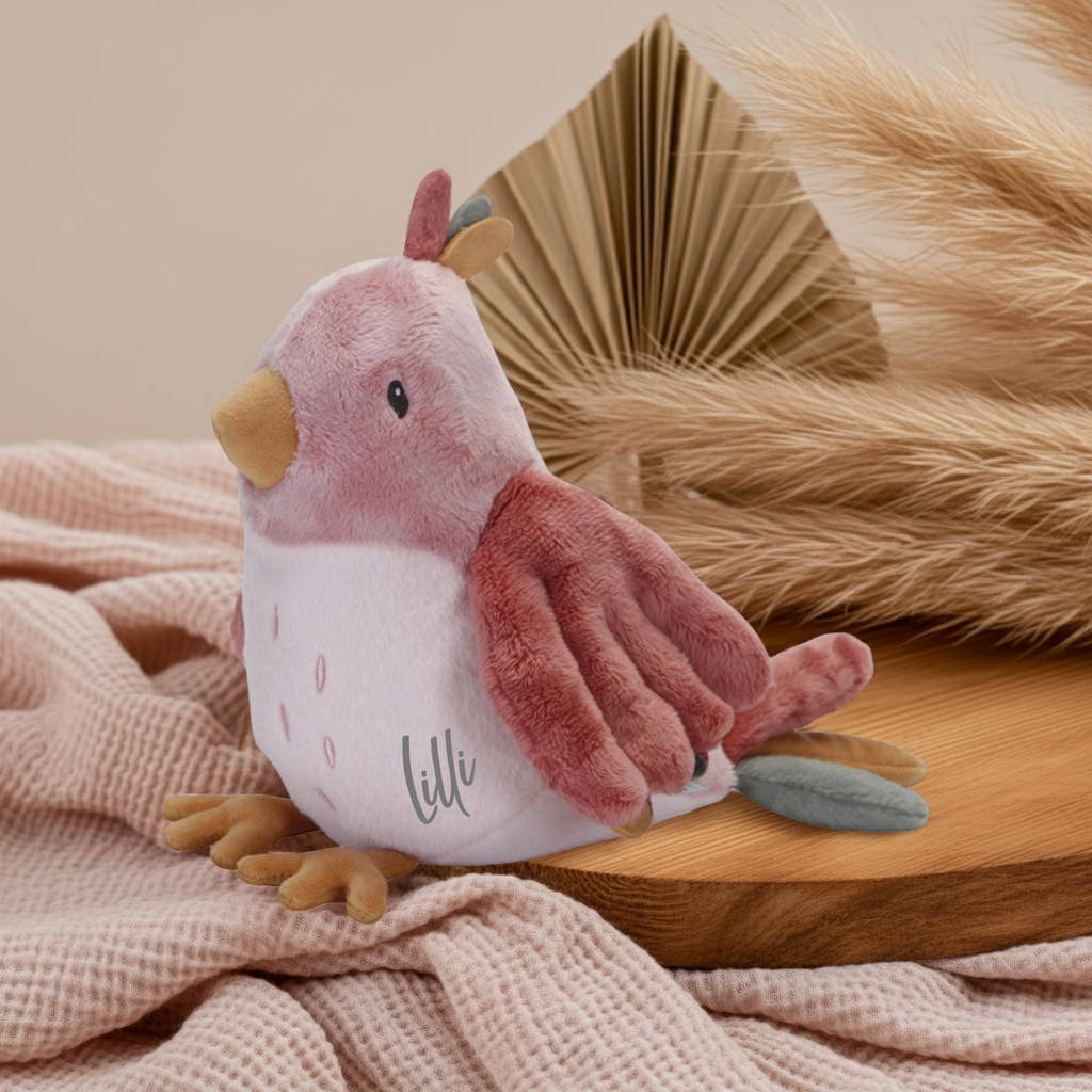 Plush Toy Bird Flowers & Butterflies – Gift for Babies