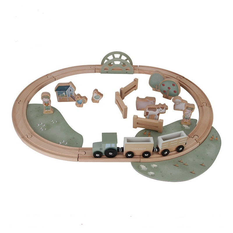 Wooden Train Set Little Farm - Creative Wooden Toy for Children