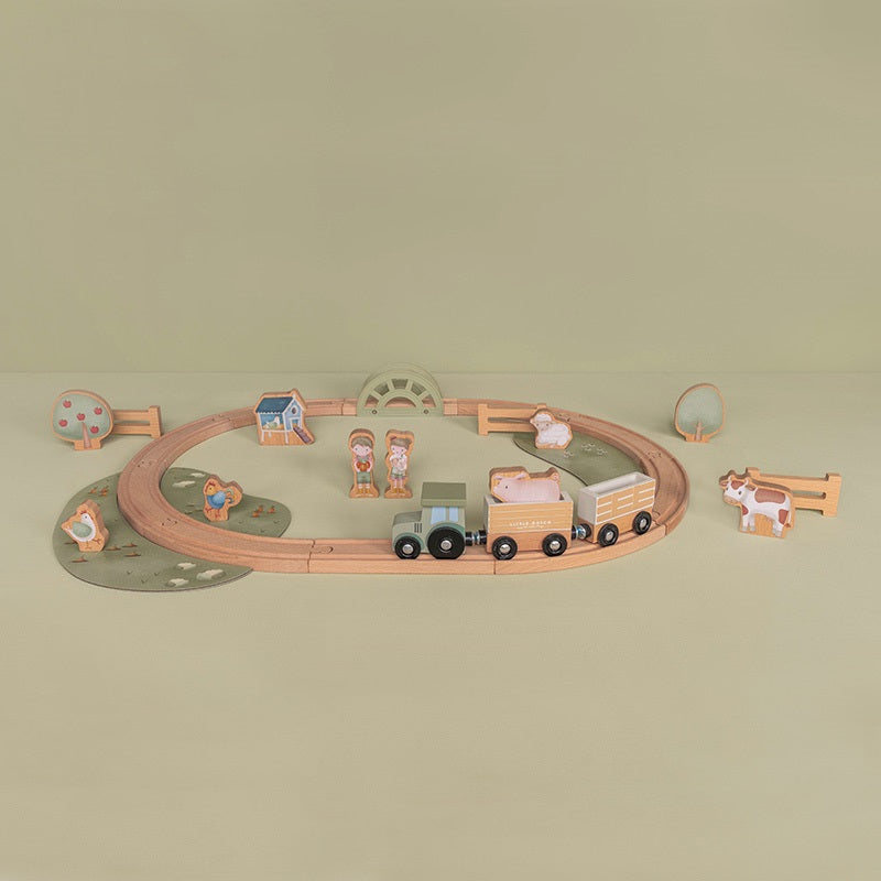 Wooden Train Set Little Farm - Creative Wooden Toy for Children