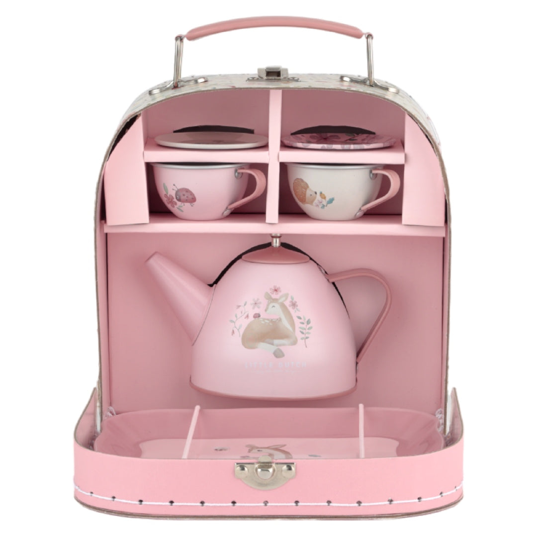 Tea set with suitcase Fairy Garden | Little Dutch