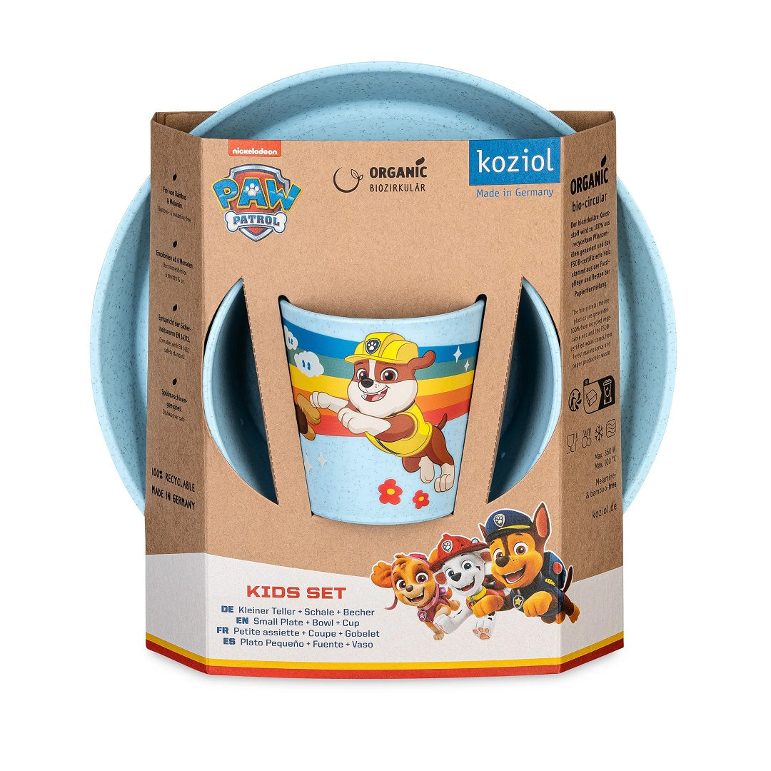 Connect Grow Paw Patrol 3-piece dinnerware set, blue | Koziol