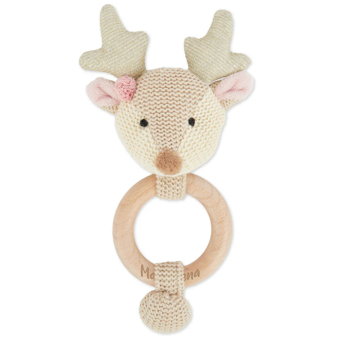 Grasping toy deer Lia with rattle | Bieco