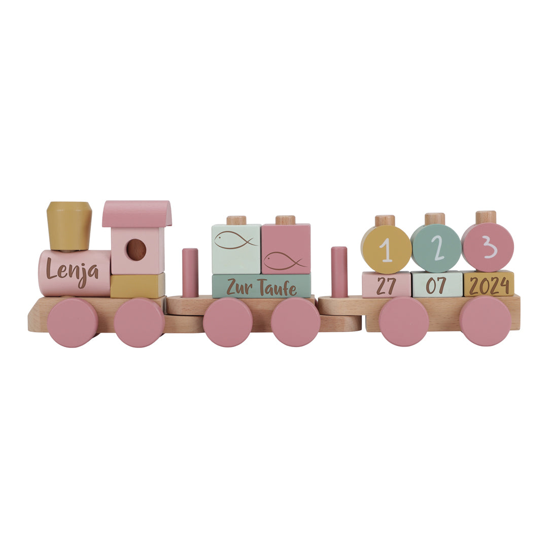 Personalized Wooden Fairy Garden Train - Christening Gift
