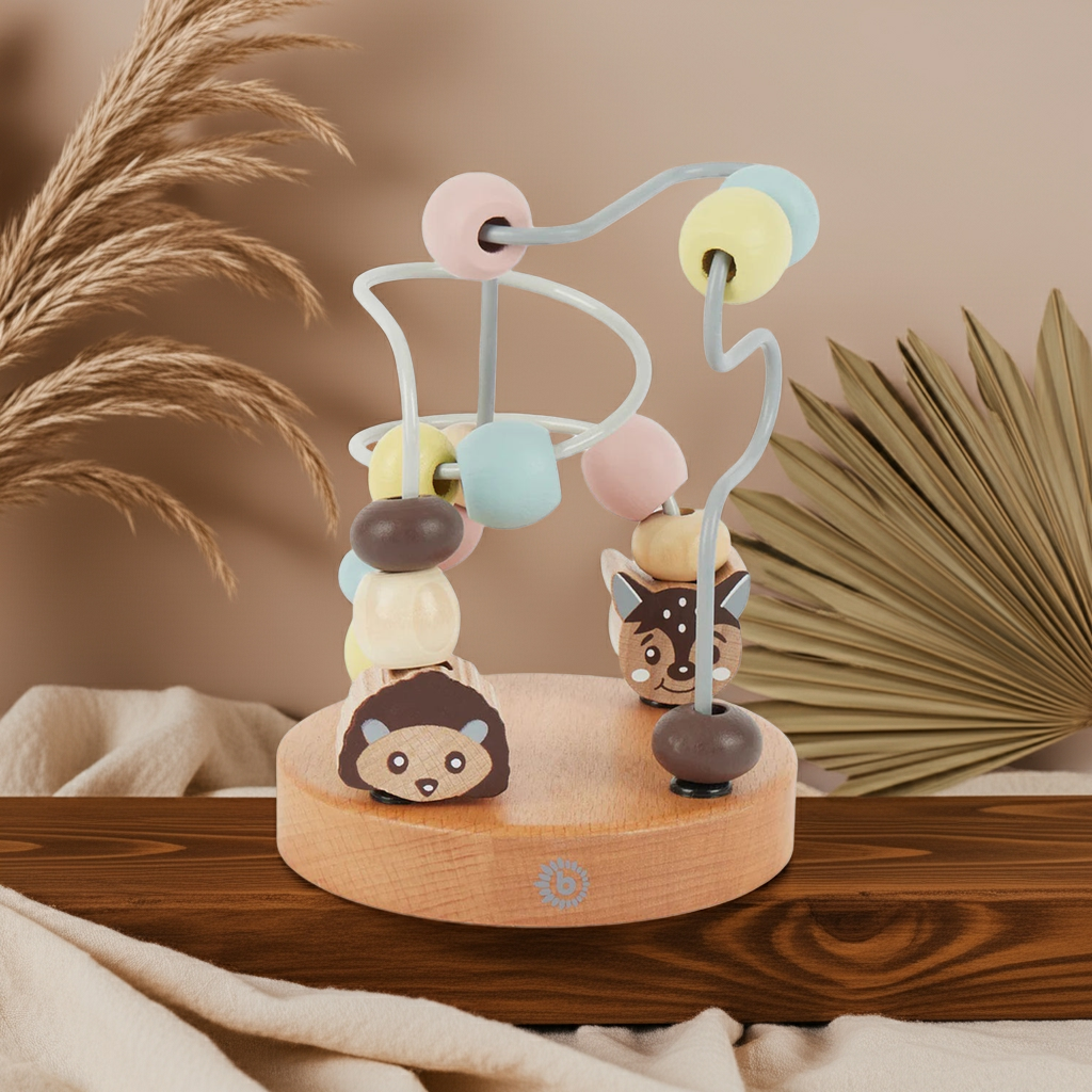 Mini Motorikschleife Waldtiere rose | Bieco