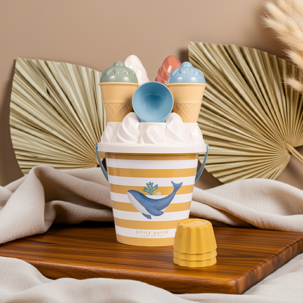 Set de seaux et de glaces pour enfants à partir de 18 mois – Jouets de plage bleus