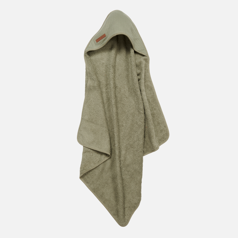Serviette à capuche Pure Olive | Little Dutch