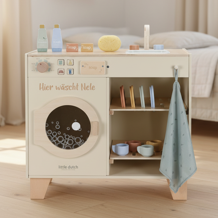 Machine à laver et lave-vaisselle en bois – personnalisable