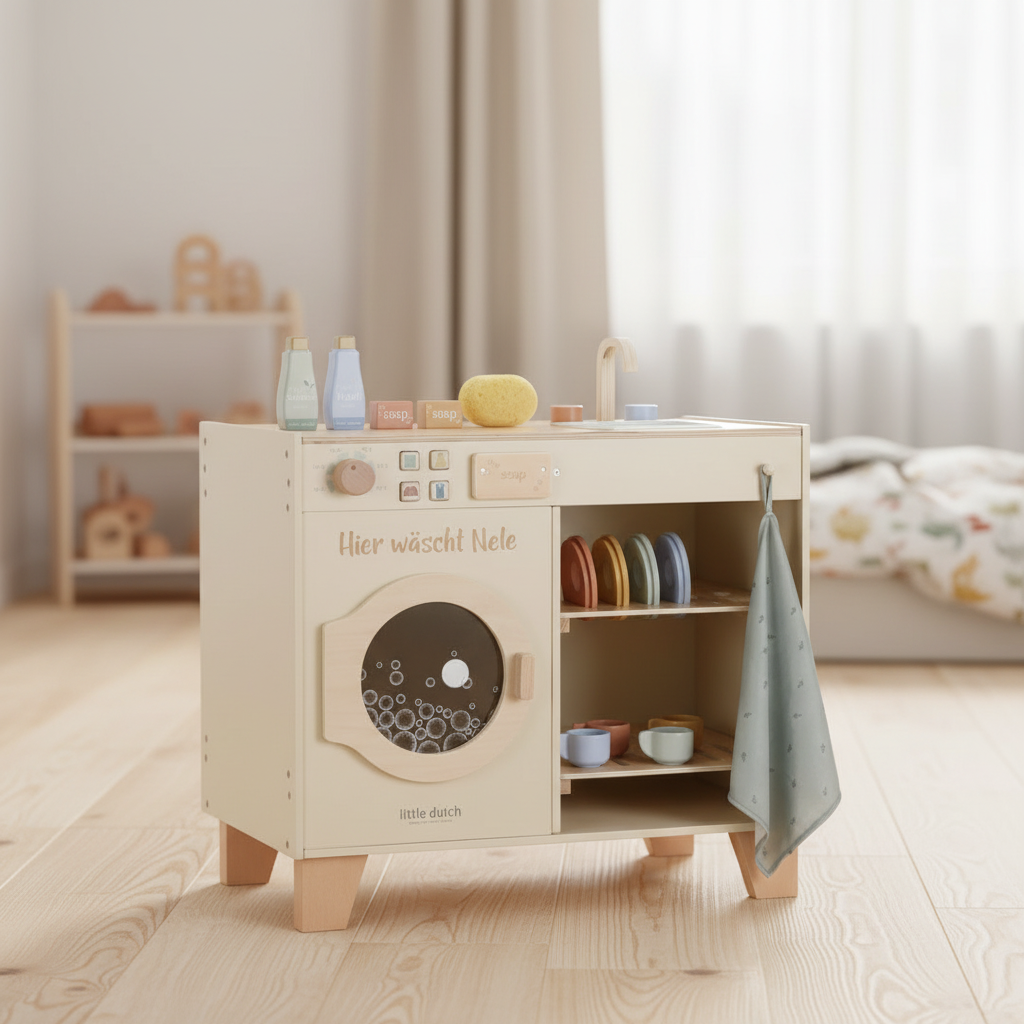 Machine à laver et lave-vaisselle en bois – personnalisable