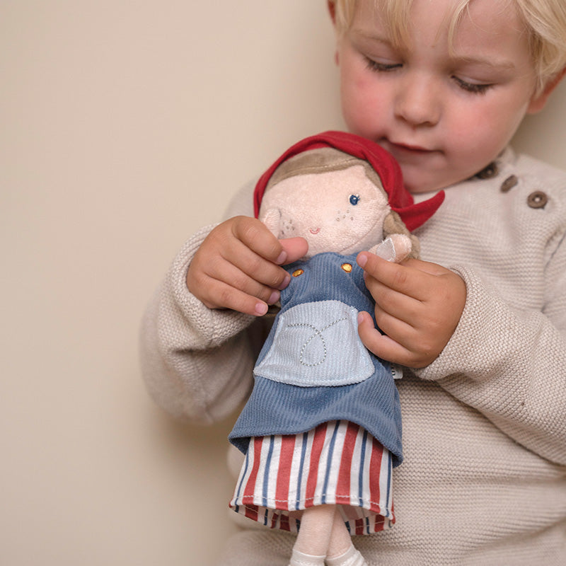Personalized Cuddly Doll Pink with Tulips – Loving Gift for Girls