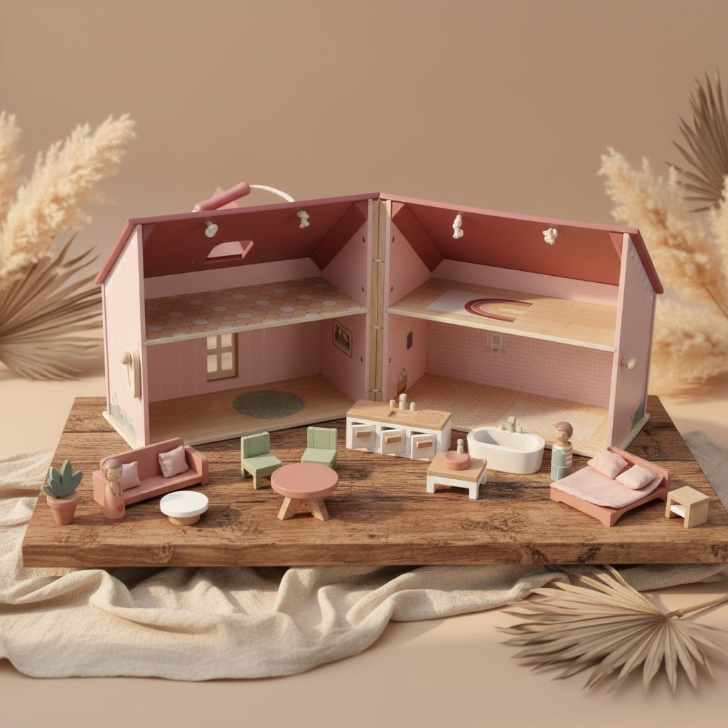Maison de poupées portable