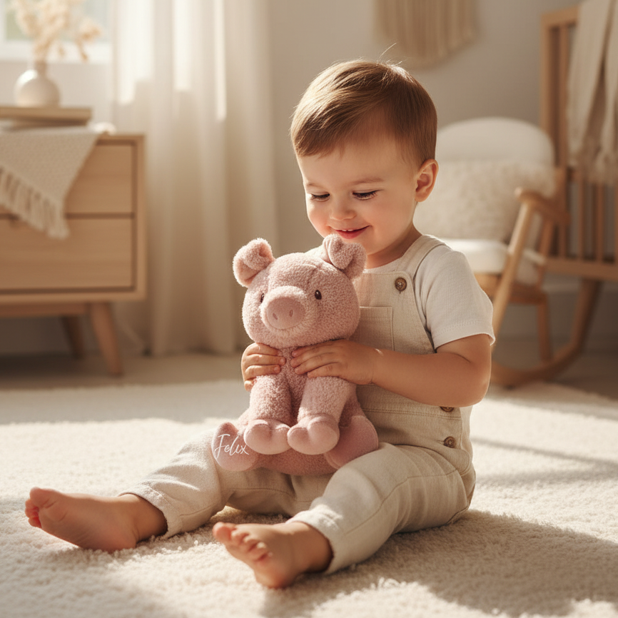 Cuddly Lucky Pig Toy 25 cm Little Farm | Gift for Birth & Christening