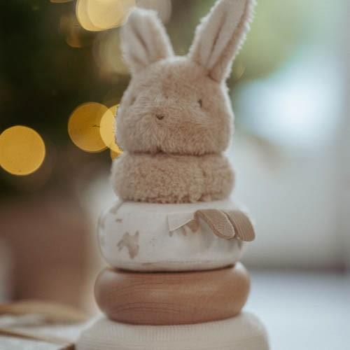 Personalisierter Stapelturm Baby Bunny mit Namen Geschenk zur Geburt