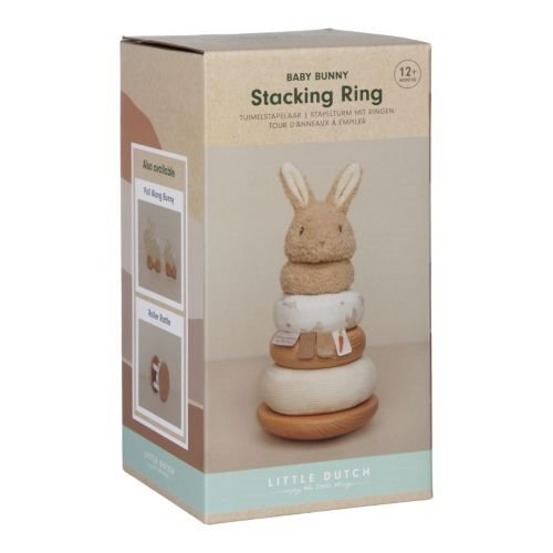 Personalisierter Stapelturm Baby Bunny mit Namen Geschenk zur Geburt