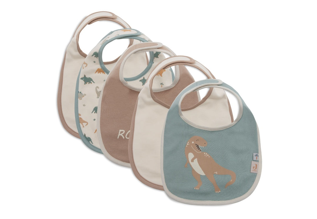 Lot de 5 bavoirs imperméables Roarsome | Jollein