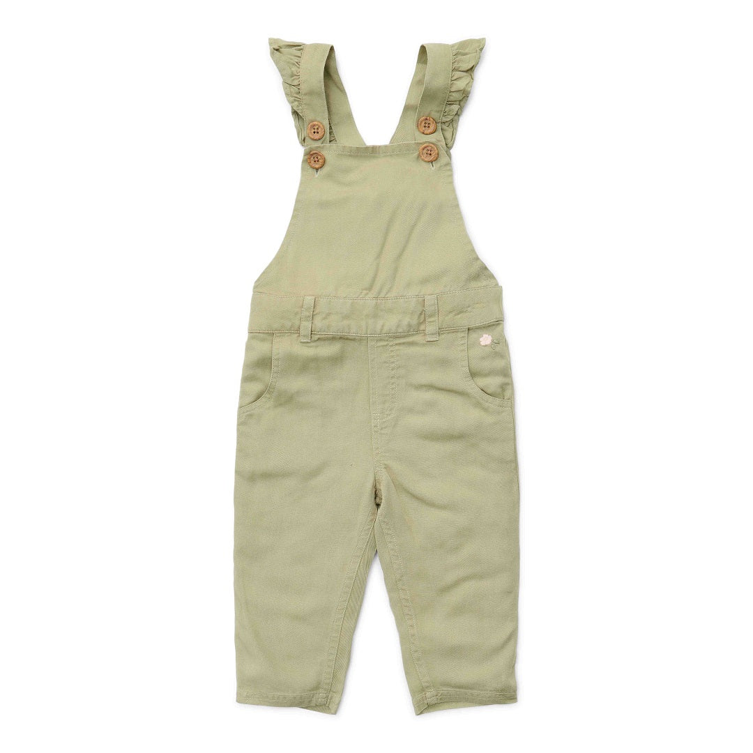 Salopette verte pour bébés et enfants