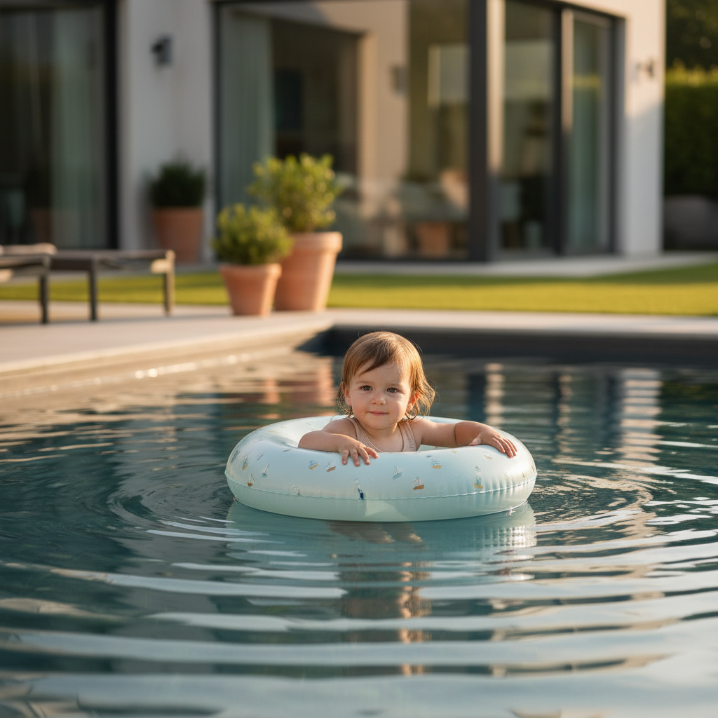 Bouée de natation pour enfants de 50 cm en bleu – Design maritime