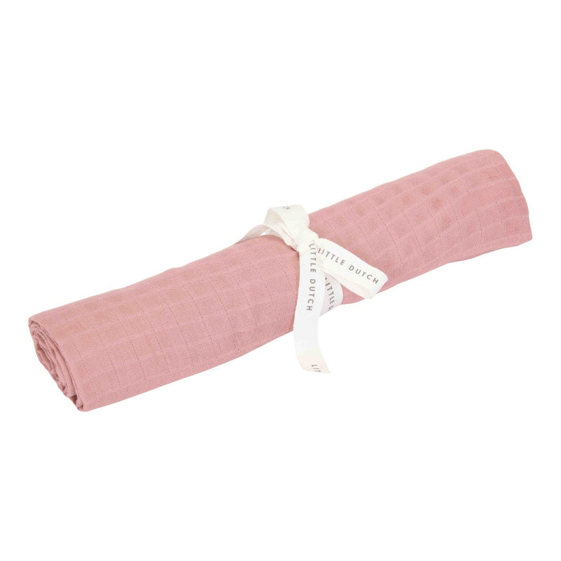 Musselintuch Swaddle 120 x 120 cm - Pure Pink Blush  | Little Dutch